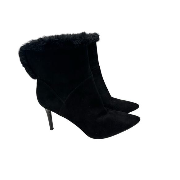 **Nine West Women's Fhani Stiletto Heel Ankle Boots Black Size 9.5 Suede Dressy - Picture 6 of 10